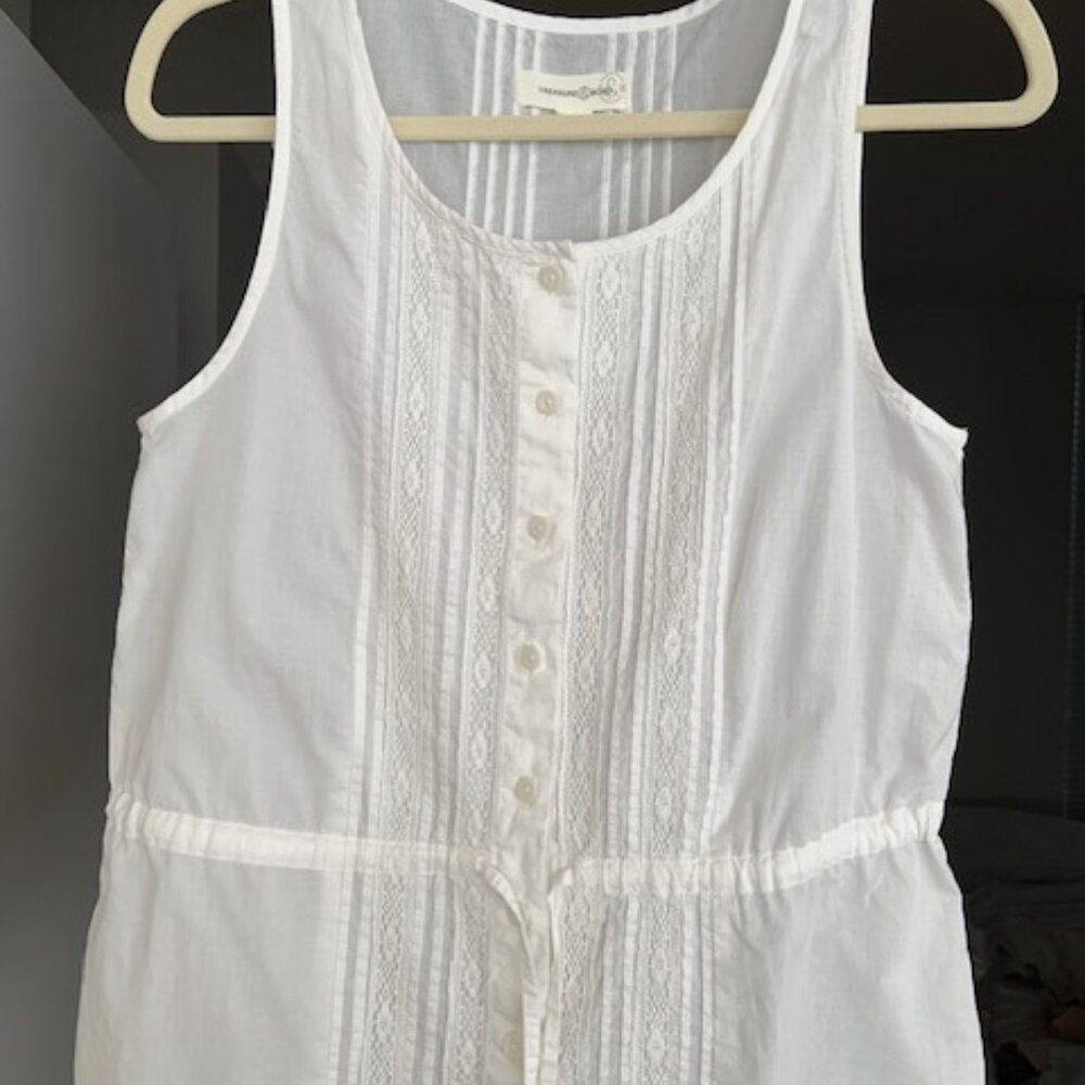 Blouse Sleeveless Cotton Lace
